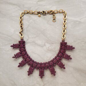 💜 J.Crew Purple Rhinestones Crystals Statement Necklace 💜